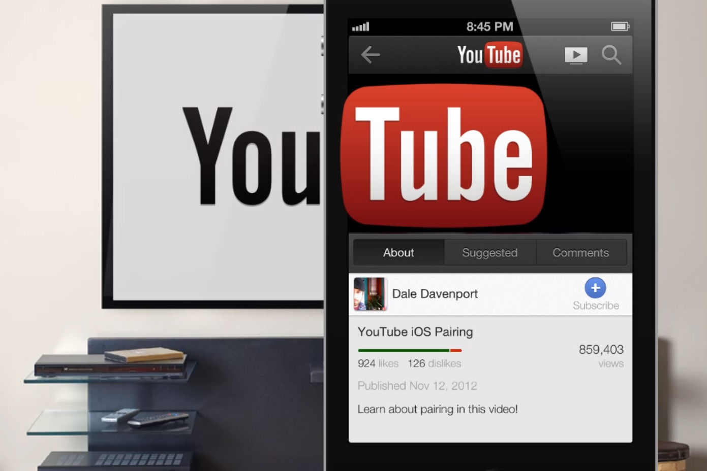 youtube send to tv - L'application YouTube envoie la vidéo directement sur votre téléviseur